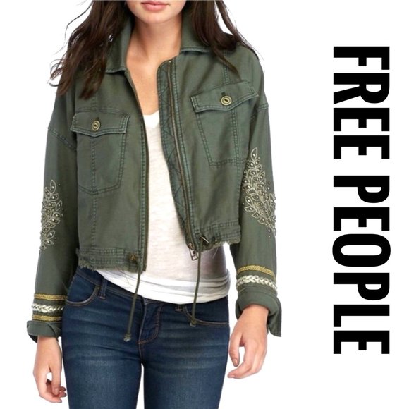 Free People Jackets & Blazers - Free People Extreme Cropped Military Jacket M